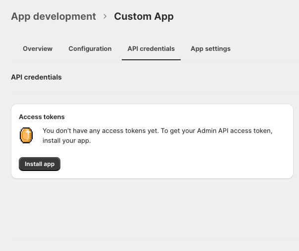 Allez dans l’onglet Identifiants API et installez l’application.